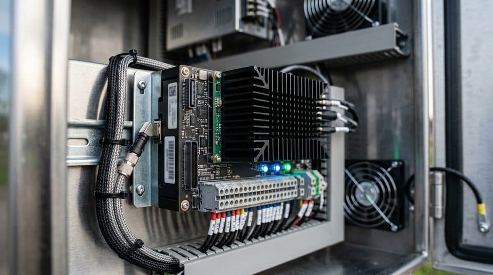 Mô-đun máy tính biên Edge AI chuyên dụng trong tủ kỹ thuật ngoài trời