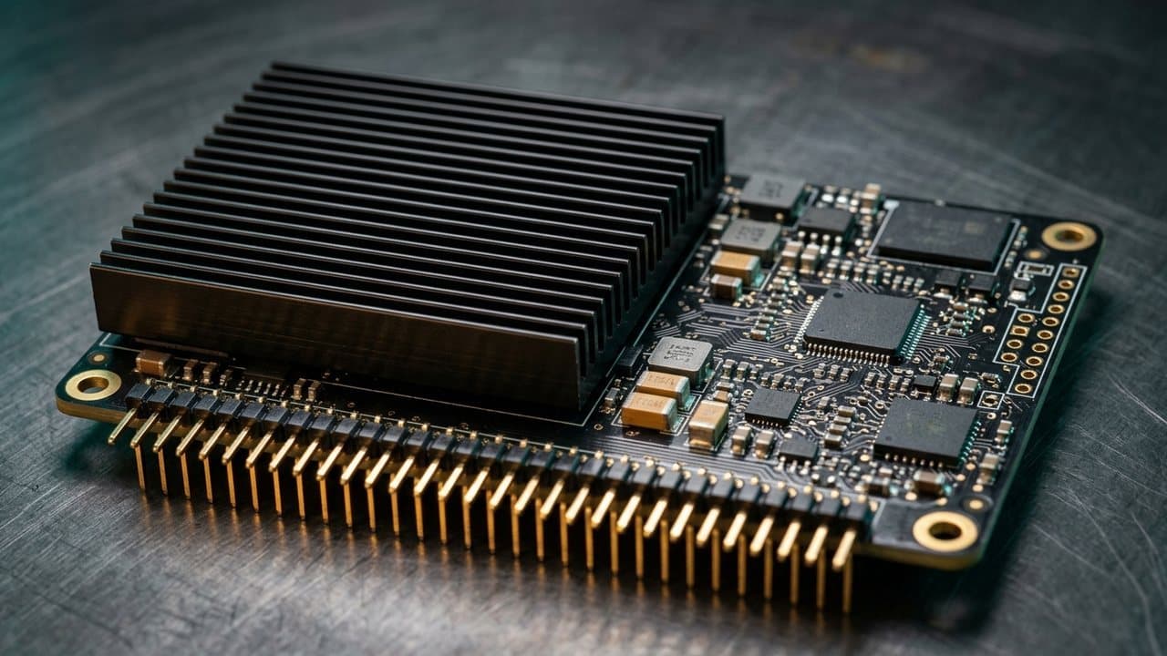 Cận cảnh bo mạch máy tính nhúng NVIDIA Jetson phục vụ xử lý thị giác máy tính tại biên